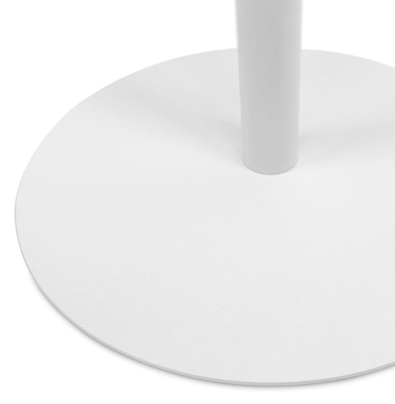 Ovale bijzettafel 'MASA' in wit metaal - Majorr