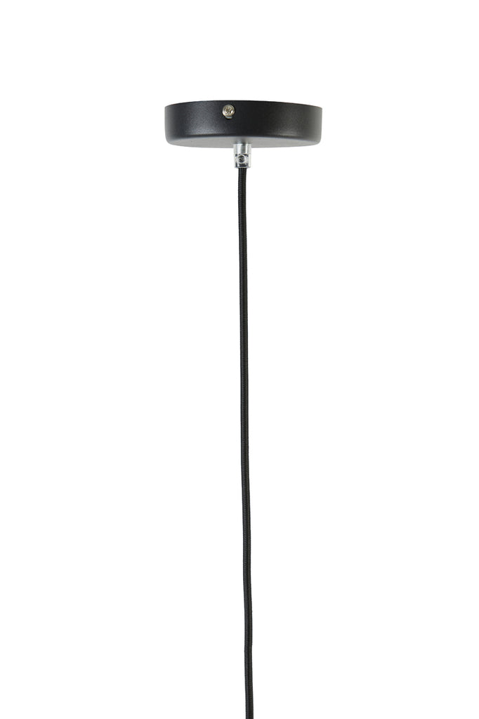 Hanging lamp 40x34 cm MAYSON smoked glass+matt black - Majorr