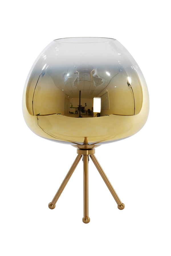Table lamp 30x43 cm MAYSON glass gold-clear+gold - Majorr