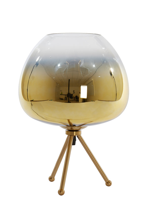 Table lamp 30x43 cm MAYSON glass gold-clear+gold - Majorr