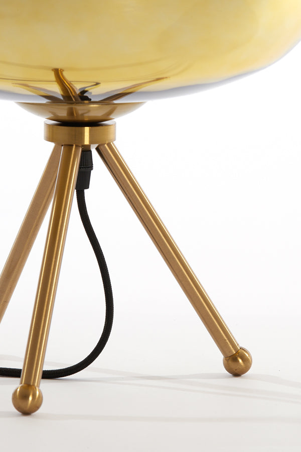 Table lamp 30x43 cm MAYSON glass gold-clear+gold - Majorr