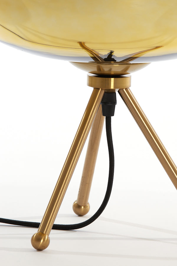 Table lamp 30x43 cm MAYSON glass gold-clear+gold - Majorr