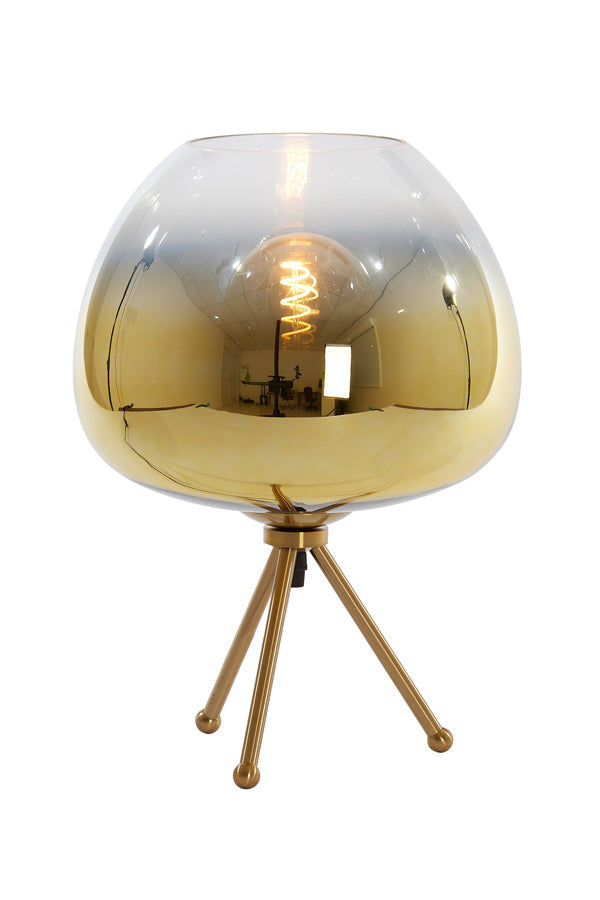 Table lamp 30x43 cm MAYSON glass gold-clear+gold - Majorr