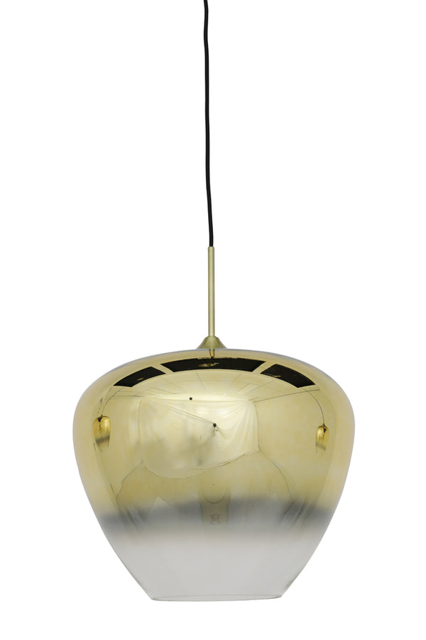 Hanging lamp 40x34 cm MAYSON glass gold-clear+gold - Majorr