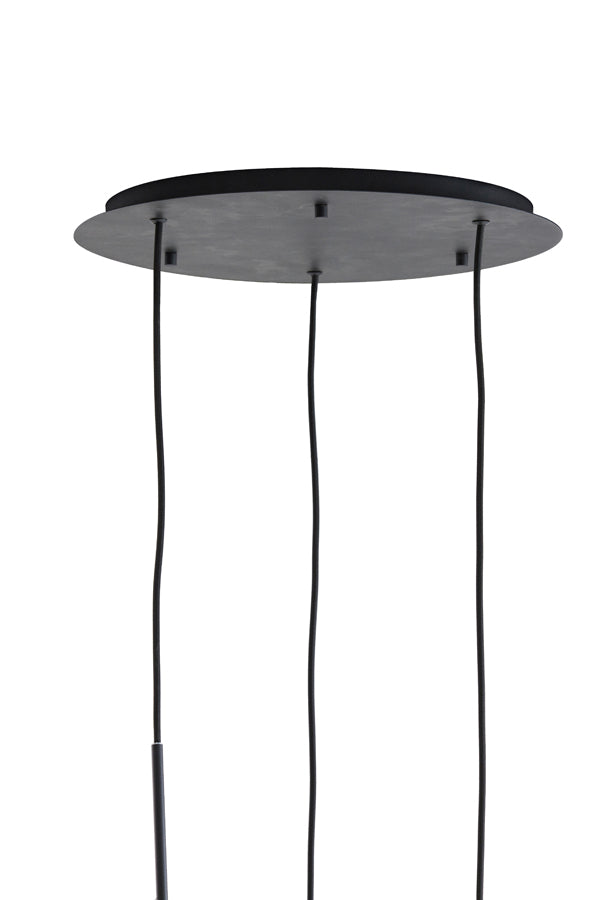 Hanging lamp 3L 40x160 cm MAYSON glass brown+matt black - Majorr