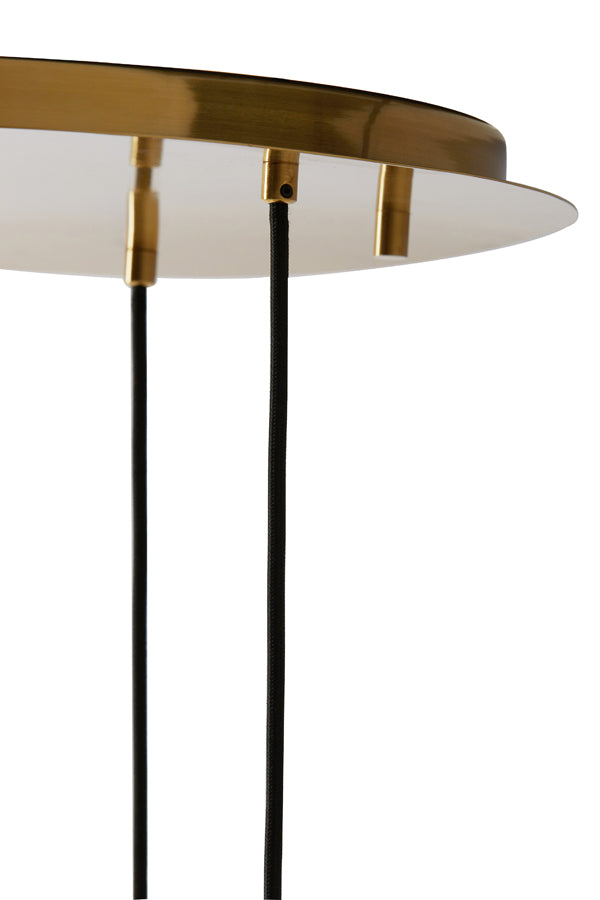 Hanging lamp 3L 40x160 cm MAYSON glass gold-clear+gold - Majorr