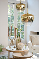 Hanging lamp 23x18 cm MAYSON glass gold-clear+gold - Majorr
