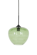 Hanging lamp 30x25 cm MAYSON glass green+matt black - Majorr