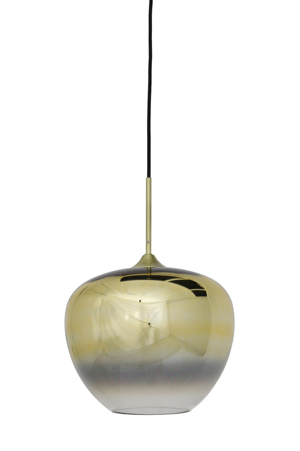 Hanging lamp 30x25 cm MAYSON glass gold-clear+gold - Majorr