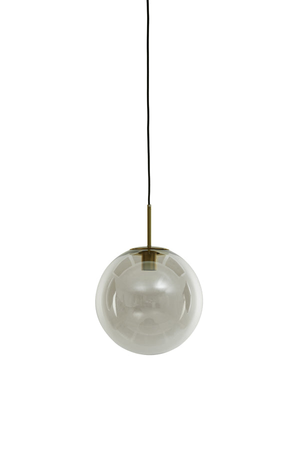 Hanging lamp 40 cm MEDINA antique bronze+glass clear - Majorr