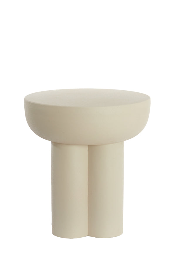 Side table 46x50 cm MIKOLA matt cream - Majorr