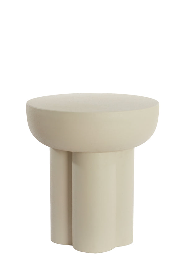 Side table 46x50 cm MIKOLA matt cream - Majorr