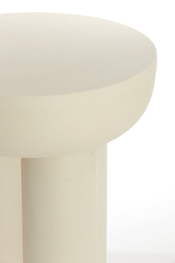 Side table 46x50 cm MIKOLA matt cream - Majorr