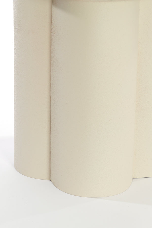 Side table 46x50 cm MIKOLA matt cream - Majorr