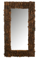 MIRROR SYMA RECYLCED WOOD/MIRROR NATURAL LARGE - Majorr