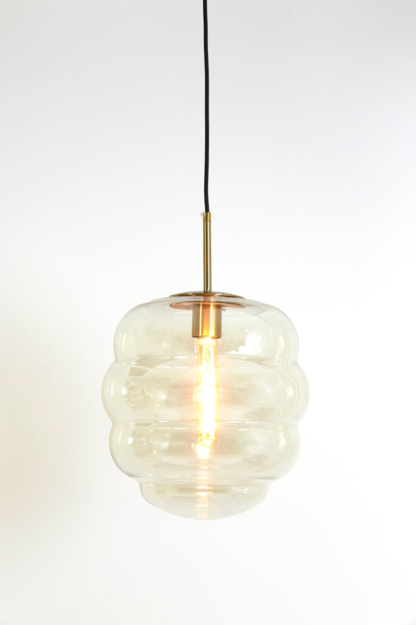 Hanglamp Misty - Smoke Glas - 30x30x37cm - Majorr