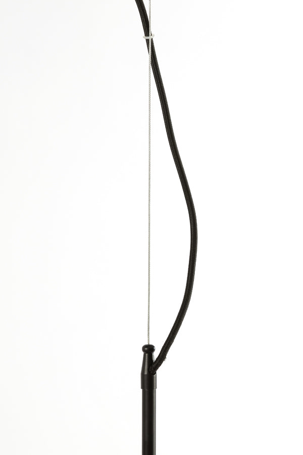 Hanging lamp 45x48 cm MISTY smoked glass+matt black - Majorr