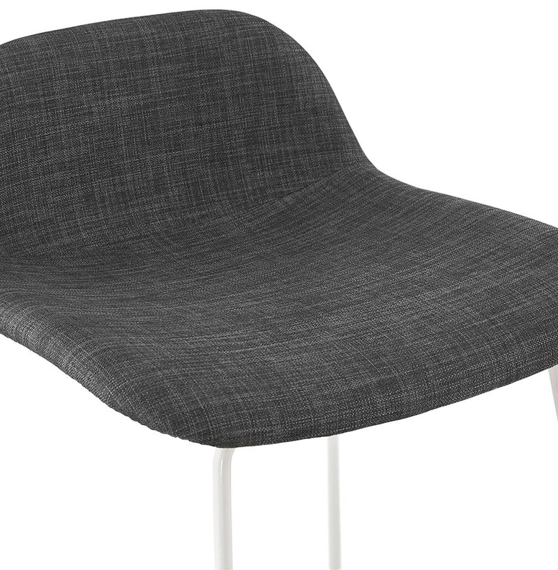 Halfhoge kruk 'MOSKOW MINI' met wit metalen onderstel - Majorr