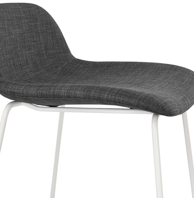 Halfhoge kruk 'MOSKOW MINI' met wit metalen onderstel - Majorr