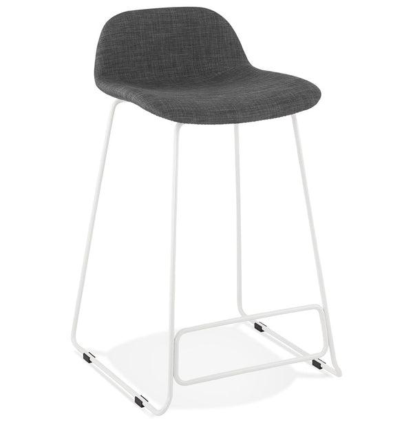 Halfhoge kruk 'MOSKOW MINI' met wit metalen onderstel - Majorr