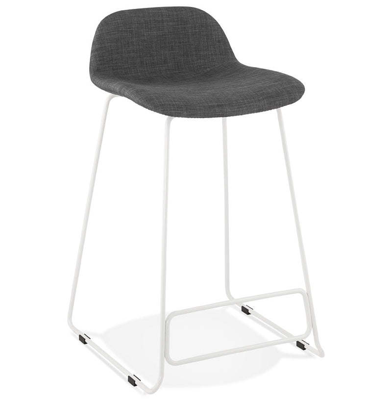Halfhoge kruk 'MOSKOW MINI' met wit metalen onderstel - Majorr