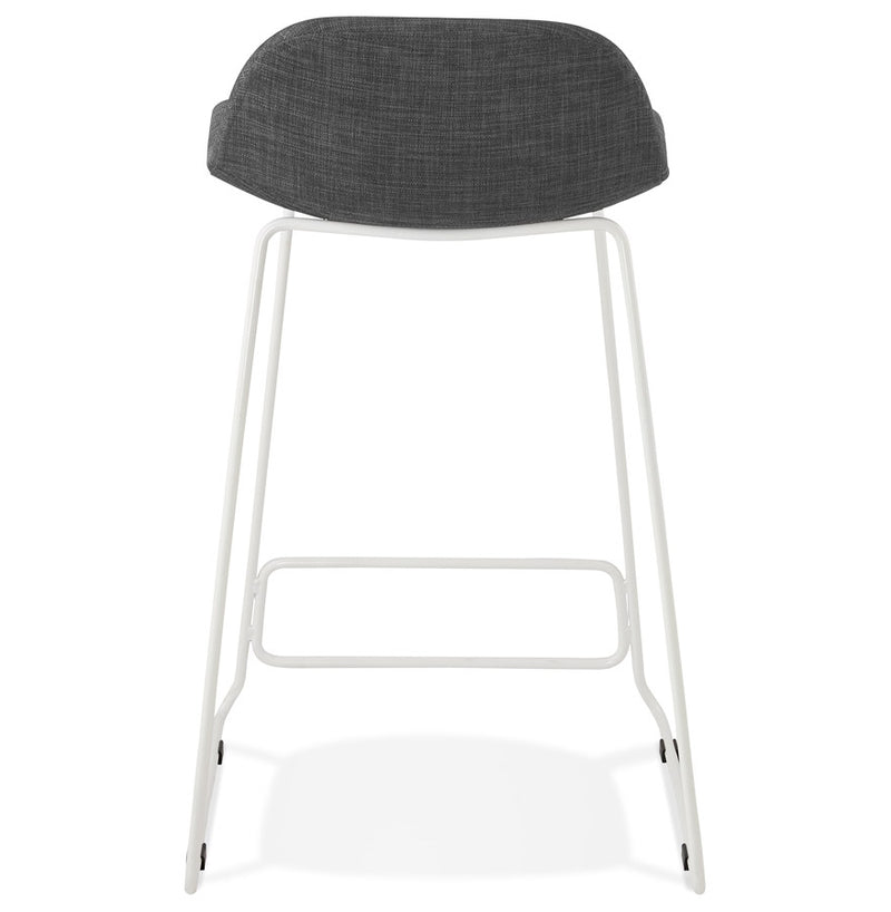 Halfhoge kruk 'MOSKOW MINI' met wit metalen onderstel - Majorr