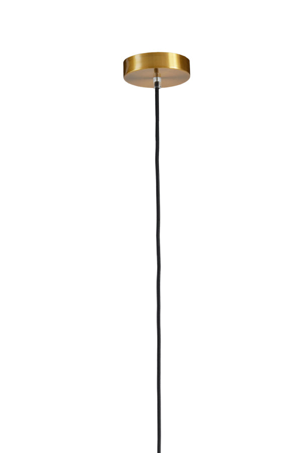 Hanging lamp 25x31 cm MYLES smoked glass+antique bronze - Majorr