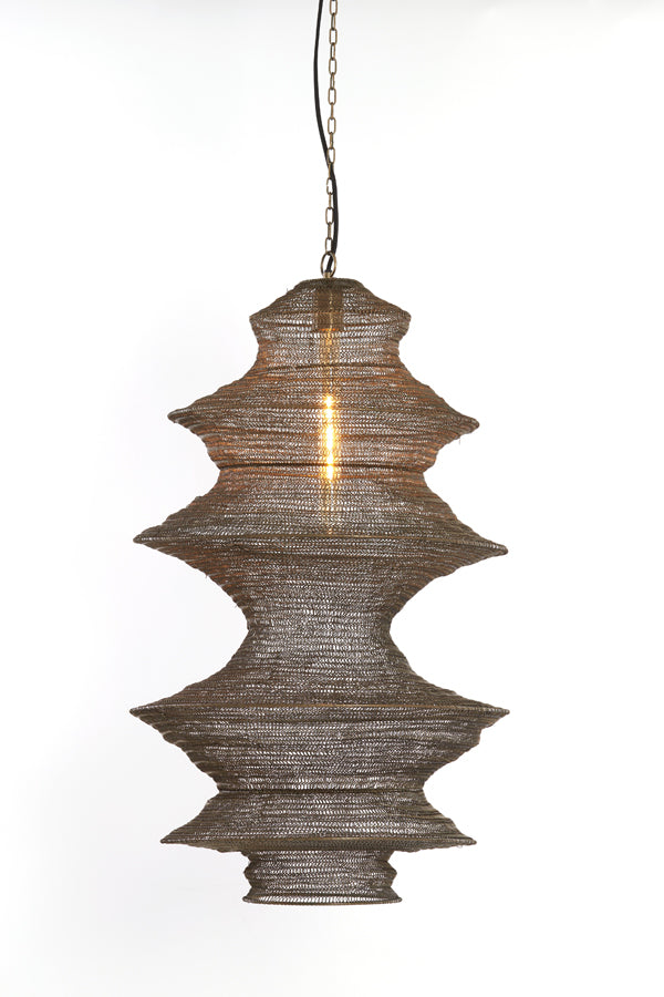 Hanging lamp 48x82 cm NAKISHA antique bronze - Majorr