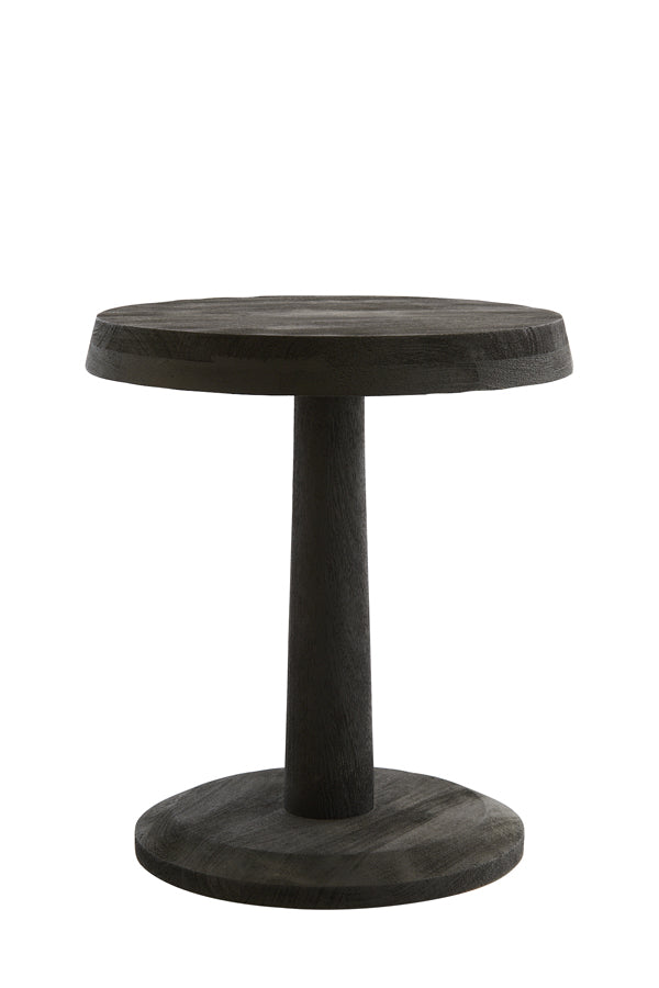 Side table 46x52 cm NALAGU mango wood matt black - Majorr