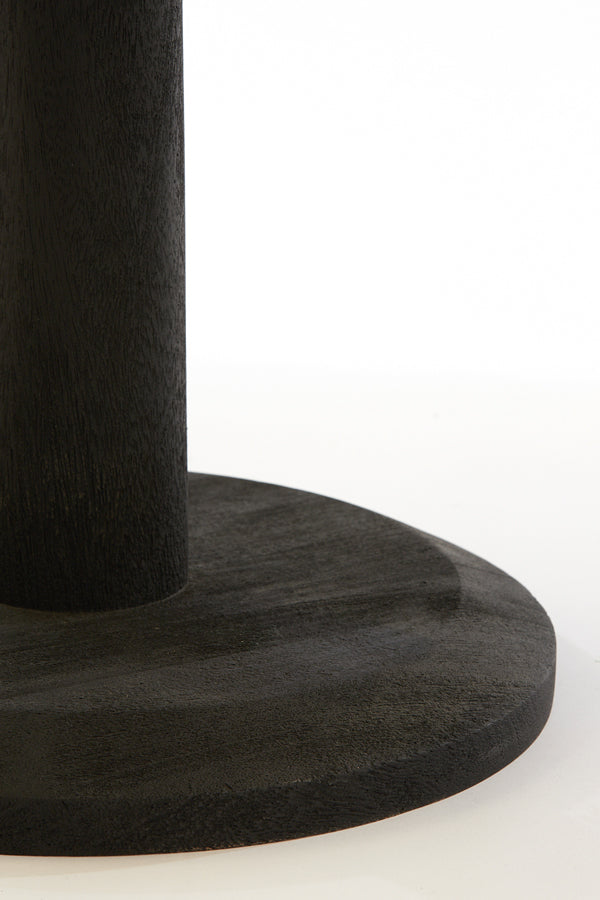 Side table 46x52 cm NALAGU mango wood matt black - Majorr