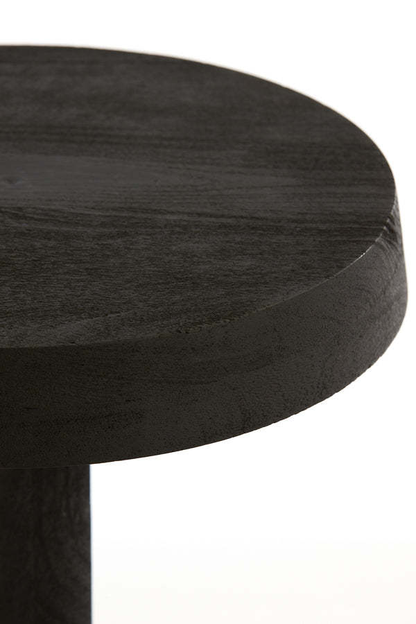 Side table 35x46 cm NALAGU mango wood matt black - Majorr