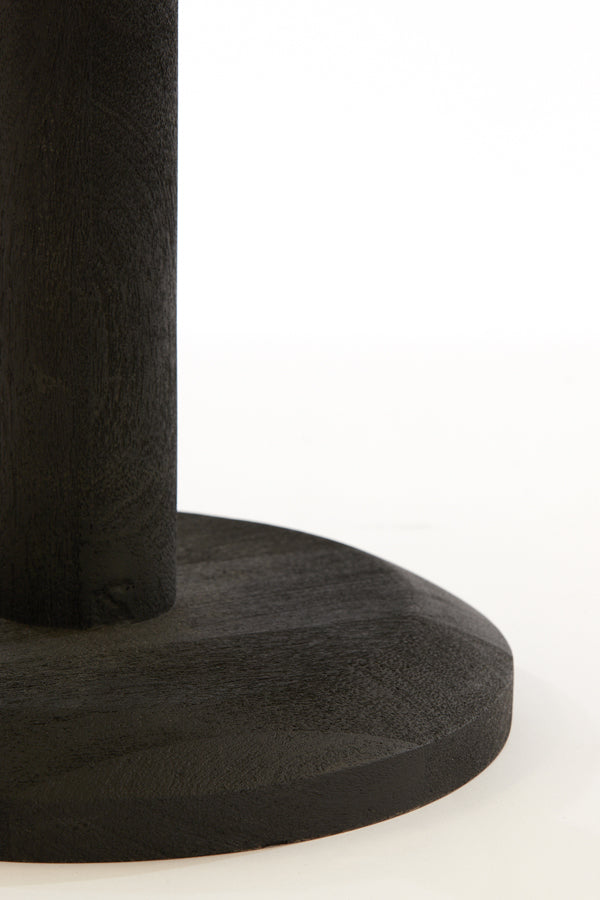 Side table 35x46 cm NALAGU mango wood matt black - Majorr