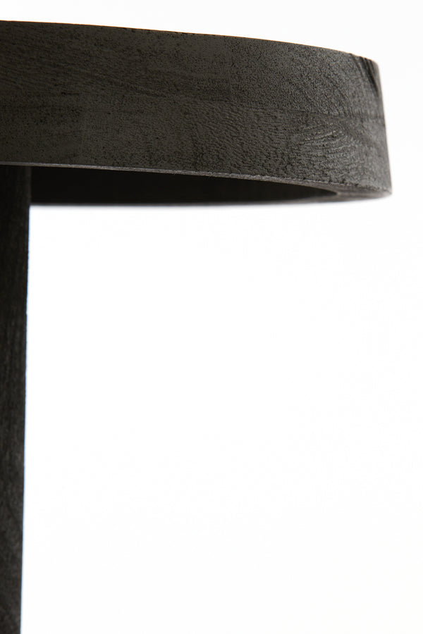 Side table 35x46 cm NALAGU mango wood matt black - Majorr