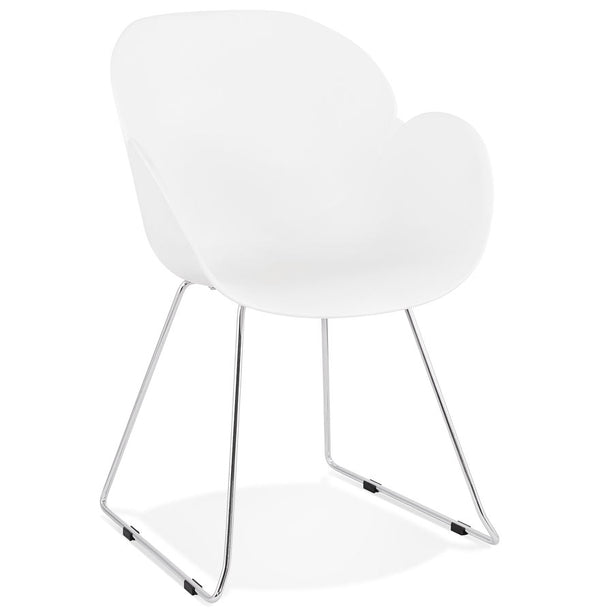 Designstoel ‘NEGO' in witte kunststof - Majorr