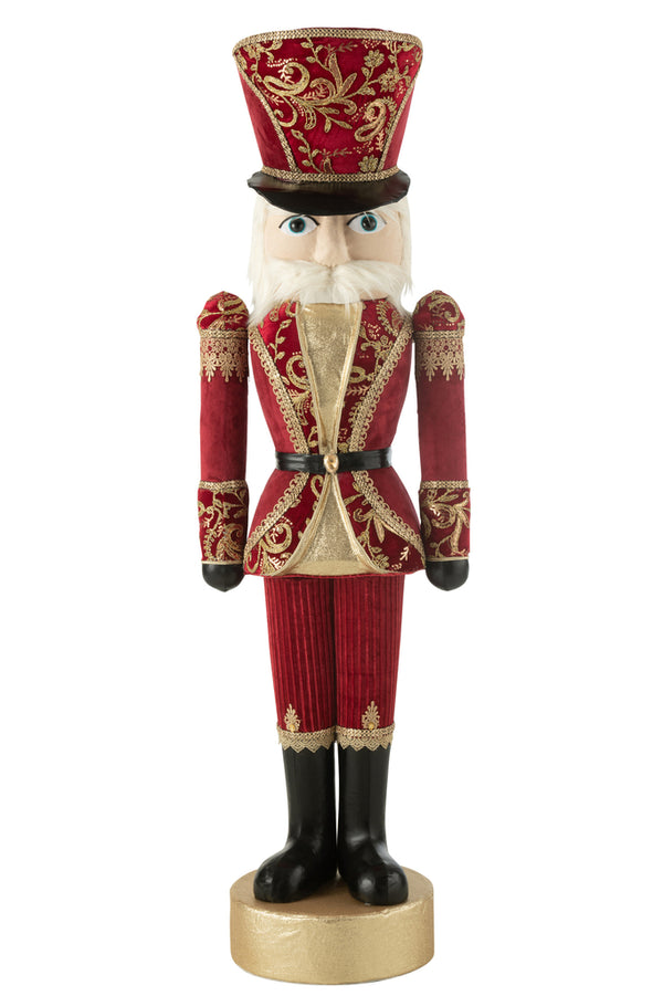 Nutcracker Standing Polyfoam/Textile Red/Gold - Majorr