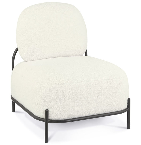 Fauteuil lounge 'ORSO LOUNGE' en tissu bouclé beige