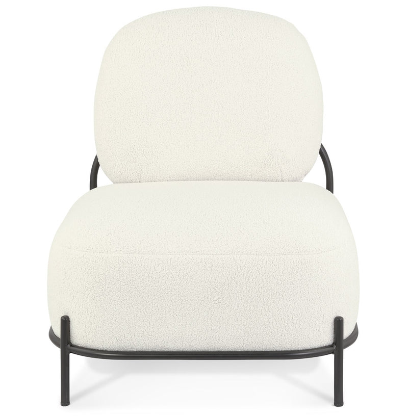 Lounge stoel 'ORSO LOUNGE' in beige boucléstof - Majorr
