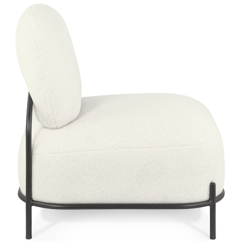 Lounge stoel 'ORSO LOUNGE' in beige boucléstof - Majorr