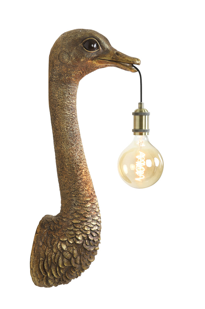 Wandlamp Ostrich - Brons - 25x19x72cm