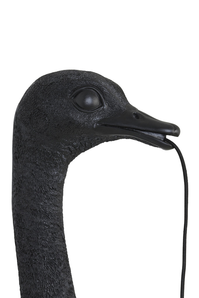 Wandlamp Ostrich - Zwart - 25x19x72cm