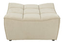 Ottoman Grid Poplar Wood/Foam Beige - Majorr