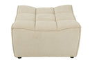 Ottoman Grid Poplar Wood/Foam Beige - Majorr