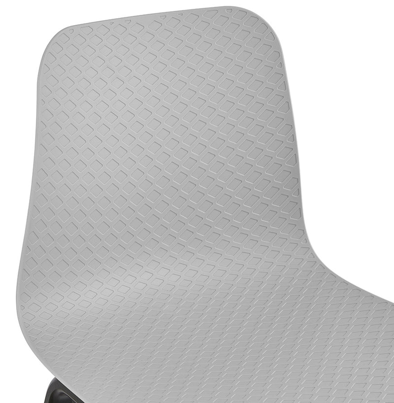 Design stoel 'PACIFIK' grijs met zwarte houten poten - Majorr