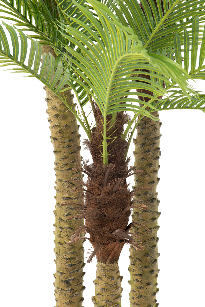 Palm Tree 3 Parts Real Touch In Pot Plastic Green - Majorr