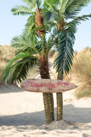 Palm Tree 3 Parts Real Touch In Pot Plastic Green - Majorr