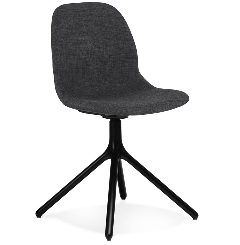 Design stoel 'PAVONIS' van donkergrijze stof - Majorr