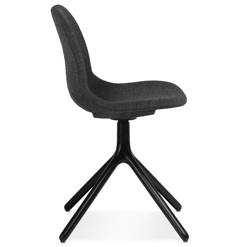 Design stoel 'PAVONIS' van donkergrijze stof - Majorr