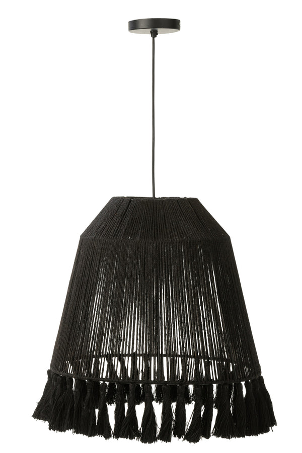 Pendant Lamp Celia Jute Black Large - Majorr