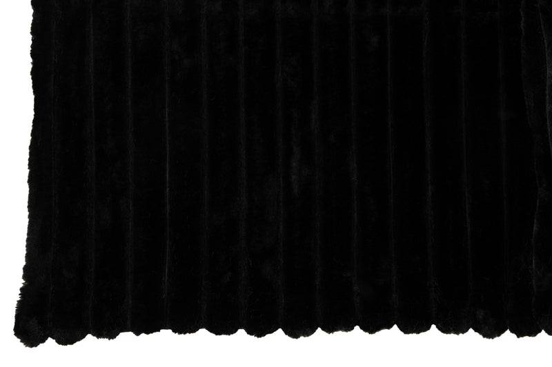 Plaid Corduroy Polyester Black - Majorr