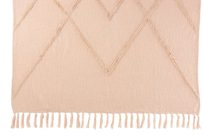 Plaid Rhombus Cotton Polyester Pink - Majorr